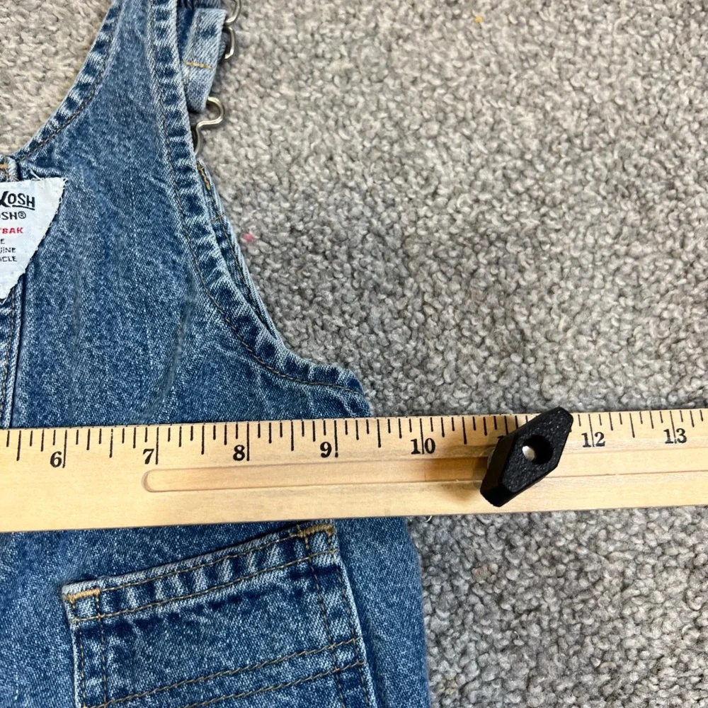 vintage OshKosh B'gosh Denim Overalls Baby 6-9 Months‎ Blue Vestbak Snaps 90s